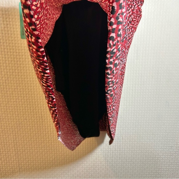 NEW Penbrooke Plus Sz 22W Swimsuit Split Dress One Piece Red Black Tummy Control - Picture 12 of 13